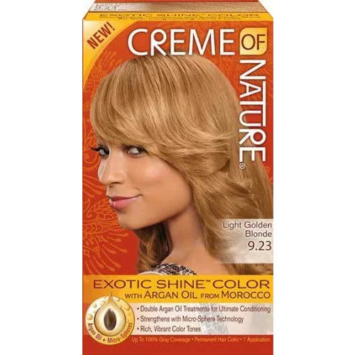 CREME OF NATURE - ARGAN OIL - COLORATION LIGHT GOLDEN BLONDE N°9.23