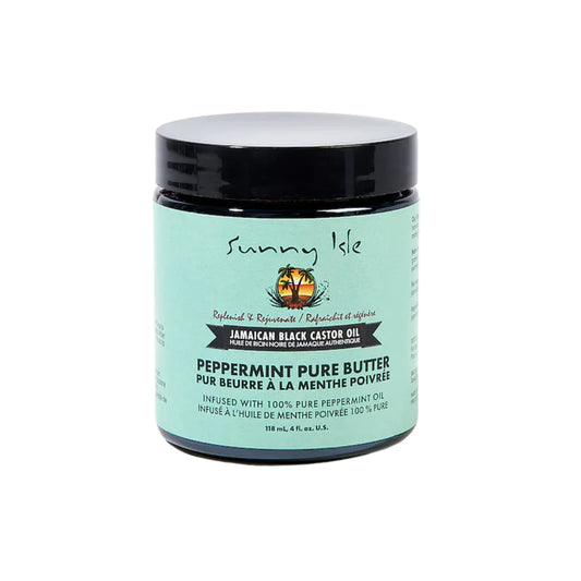 SUNNY ISLE - JAMAICAN BLACK CASTOR OIL - PUR BEURRE A BASE DE MENTHE POIVRÉ